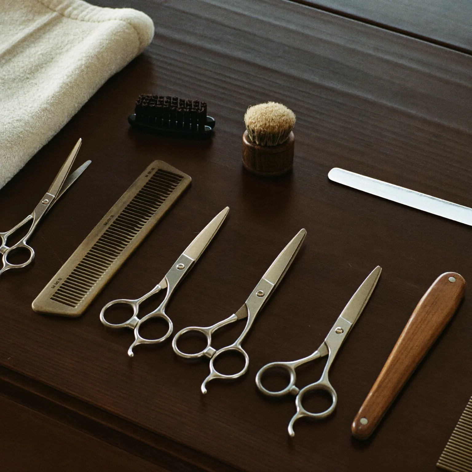 Barber tools prepared for service